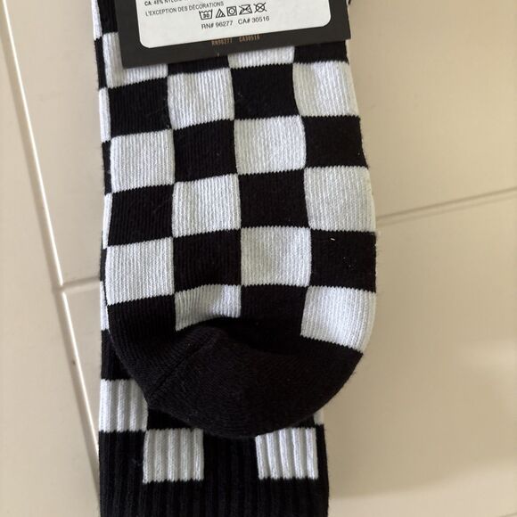 VANS Men's Checkerboard Crew Socks 1 Pair Men’s Size 9.5-13 - Picture 7 of 7